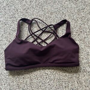 lululemon Free to Be Strappy Crisscross Bra - Black Plum